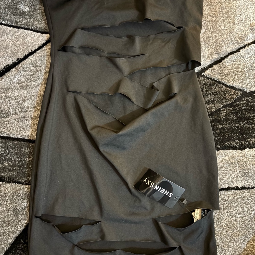 SHEIN SXY Black Cutout Dress